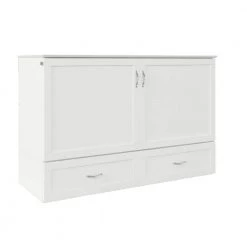 Hamilton Murphy Bed Chest Queen White with Charging Station by AFI -Outlet AFI Store white afi murphy beds ac624142 c3 1000
