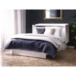 Monroe White Queen Murphy Bed Chest with Charging Station by AFI -Outlet AFI Store white afi murphy beds ac634142 31 1000