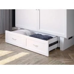Monroe White Queen Murphy Bed Chest with Charging Station by AFI -Outlet AFI Store white afi murphy beds ac634142 76 1000