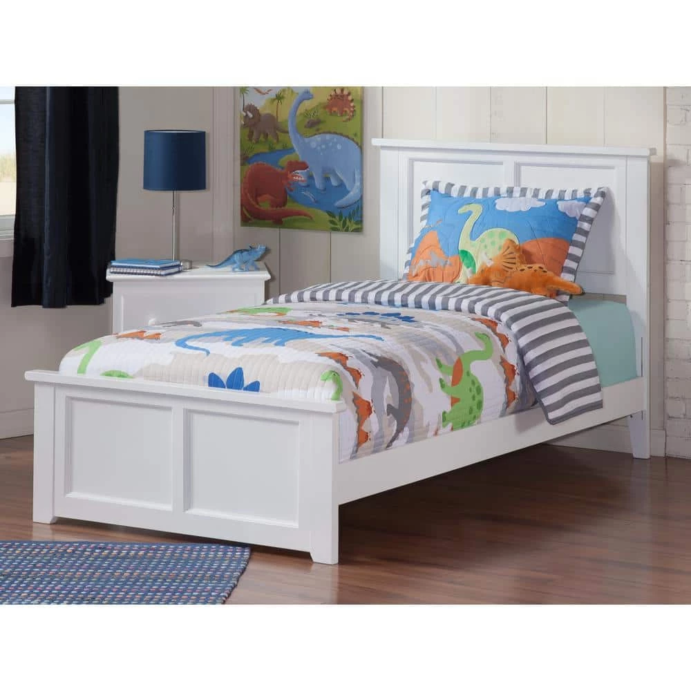 Madison White Twin Traditional Bed with Matching Foot Board by AFI 7 Madison White Twin Traditional Bed with Matching Foot Board by AFI - Image 5