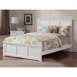 Madison White Queen Traditional Bed with Matching Foot Board by AFI -Outlet AFI Store white afi panel beds ar8646032 31 1000