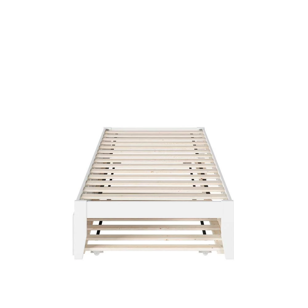 Colorado in White Twin Extra Long Bed with USB Turbo Charger and Twin Extra Long Trundle by AFI 5 Colorado in White Twin Extra Long Bed with USB Turbo Charger and Twin Extra Long Trundle by AFI - Image 3