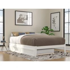 Colorado in White Queen Bed with USB Turbo Charger and Twin Extra Long Trundle by AFI 13 Colorado in White Queen Bed with USB Turbo Charger and Twin Extra Long Trundle by AFI -Outlet AFI Store white afi platform beds ag8011142 31 1000