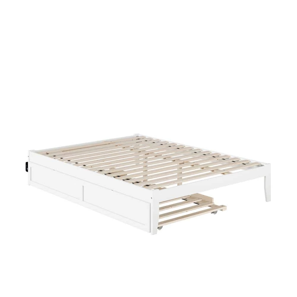 Colorado in White Queen Bed with USB Turbo Charger and Twin Extra Long Trundle by AFI 6 Colorado in White Queen Bed with USB Turbo Charger and Twin Extra Long Trundle by AFI - Image 4