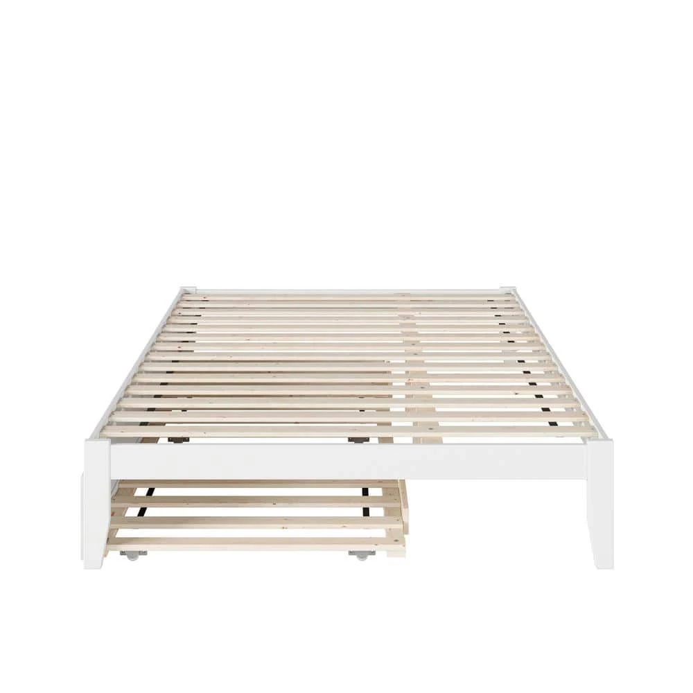 Colorado in White Queen Bed with USB Turbo Charger and Twin Extra Long Trundle by AFI 4 Colorado in White Queen Bed with USB Turbo Charger and Twin Extra Long Trundle by AFI - Image 2