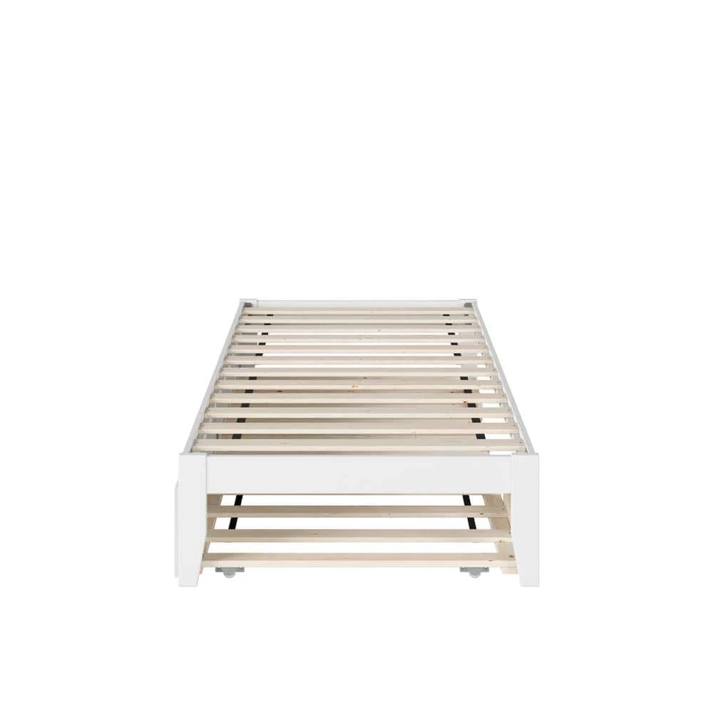 Colorado Twin Bed with USB Turbo Charger and Twin Trundle in White by AFI 5 Colorado Twin Bed with USB Turbo Charger and Twin Trundle in White by AFI - Image 3