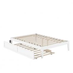 Colorado White Full Bed with USB Turbo Charger and Twin Trundle by AFI