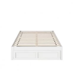 Colorado White Full Bed with Foot Drawer and USB Turbo Charger by AFI -Outlet AFI Store white afi platform beds ag8012232 c3 1000