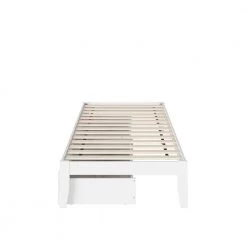 Colorado Twin Extra Long Bed with USB Turbo Charger and 2 Extra Long Drawers in White by AFI -Outlet AFI Store white afi platform beds ag8013412 c3 1000