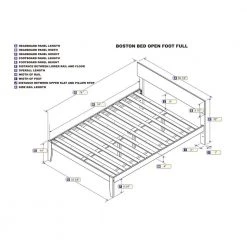Boston Full Bed in White by AFI -Outlet AFI Store white afi platform beds ag8110032 c3 1000