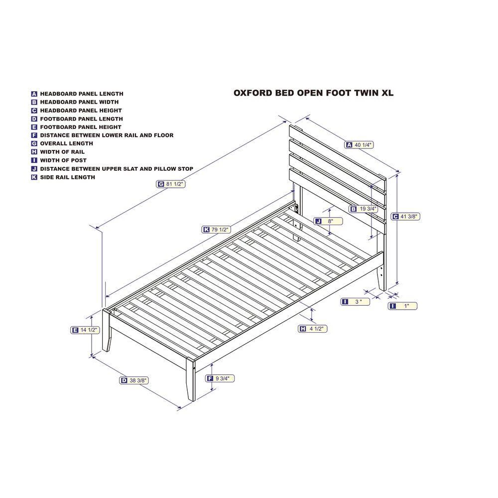 Oxford in White Twin Extra Long Bed with USB Turbo Charger by AFI 7 Oxford in White Twin Extra Long Bed with USB Turbo Charger by AFI - Image 5