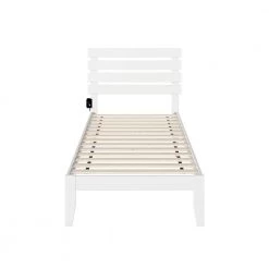 Oxford in White Twin Extra Long Bed with USB Turbo Charger by AFI 10 Oxford in White Twin Extra Long Bed with USB Turbo Charger by AFI -Outlet AFI Store white afi platform beds ag8310012 c3 1000