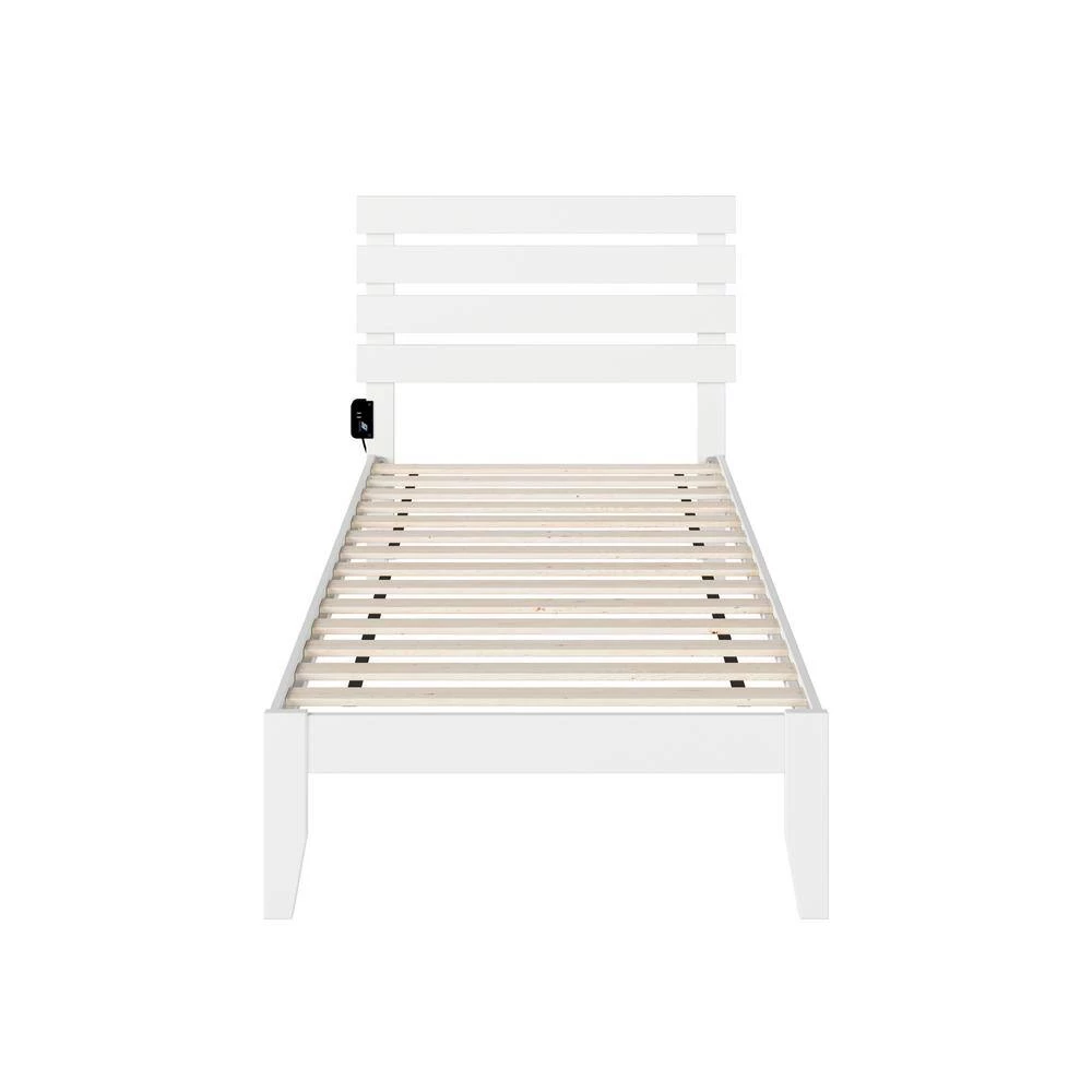 Oxford in White Twin Extra Long Bed with USB Turbo Charger by AFI 5 Oxford in White Twin Extra Long Bed with USB Turbo Charger by AFI - Image 3