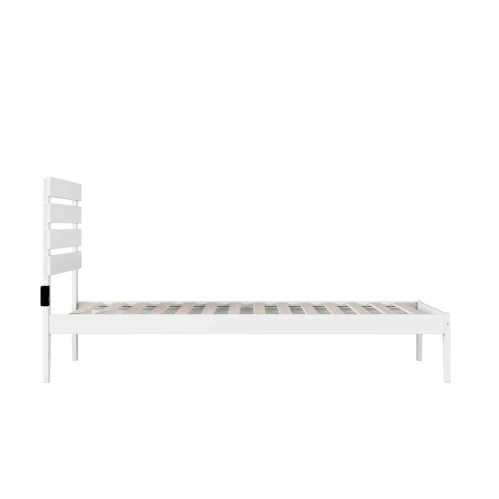 Oxford in White Twin Extra Long Bed with USB Turbo Charger by AFI 4 Oxford in White Twin Extra Long Bed with USB Turbo Charger by AFI - Image 2