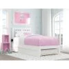 Tahoe Twin Bed with USB Turbo Charger and Twin Trundle in White by AFI -Outlet AFI Store white afi platform beds ag8911222 64 1000