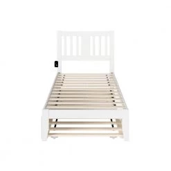 Tahoe Twin Bed with USB Turbo Charger and Twin Trundle in White by AFI -Outlet AFI Store white afi platform beds ag8911222 c3 1000