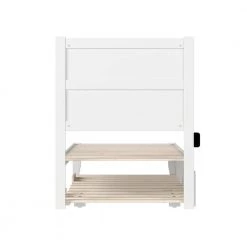 NoHo White Twin Bed with Twin Trundle by AFI -Outlet AFI Store white afi platform beds ag9111222 1f 1000
