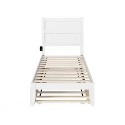 NoHo White Twin Bed with Twin Trundle by AFI -Outlet AFI Store white afi platform beds ag9111222 44 1000