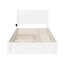 NoHo White Queen Bed with Footboard and Twin Extra Long Trundle by AFI 14 NoHo White Queen Bed with Footboard and Twin Extra Long Trundle by AFI -Outlet AFI Store white afi platform beds ag9161142 44 1000