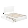 NoHo White Queen Bed with Footboard and Twin Extra Long Trundle by AFI -Outlet AFI Store white afi platform beds ag9161142 64 1000