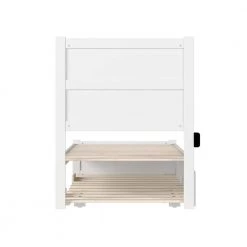 NoHo White Twin Bed with Footboard and Twin Trundle by AFI -Outlet AFI Store white afi platform beds ag9161222 1f 1000