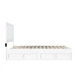 NoHo White Queen Bed with Footboard and 2-Drawers by AFI -Outlet AFI Store white afi platform beds ag9163442 4f 1000