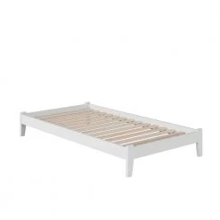 Concord White Twin XL Platform Bed with Open Foot Board by AFI -Outlet AFI Store white afi platform beds ar8011002 4f 1000
