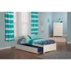 Concord White Twin Platform Bed with Flat Panel Foot Board and Twin Size Urban Trundle Bed by AFI -Outlet AFI Store white afi platform beds ar8022012 64 1000