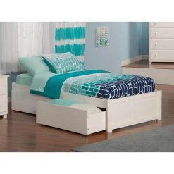Concord White Twin Platform Bed with Flat Panel Foot Board and 2-Urban Bed Drawers by AFI 15 Concord White Twin Platform Bed with Flat Panel Foot Board and 2-Urban Bed Drawers by AFI -Outlet AFI Store white afi platform beds ar8022112 31 1000