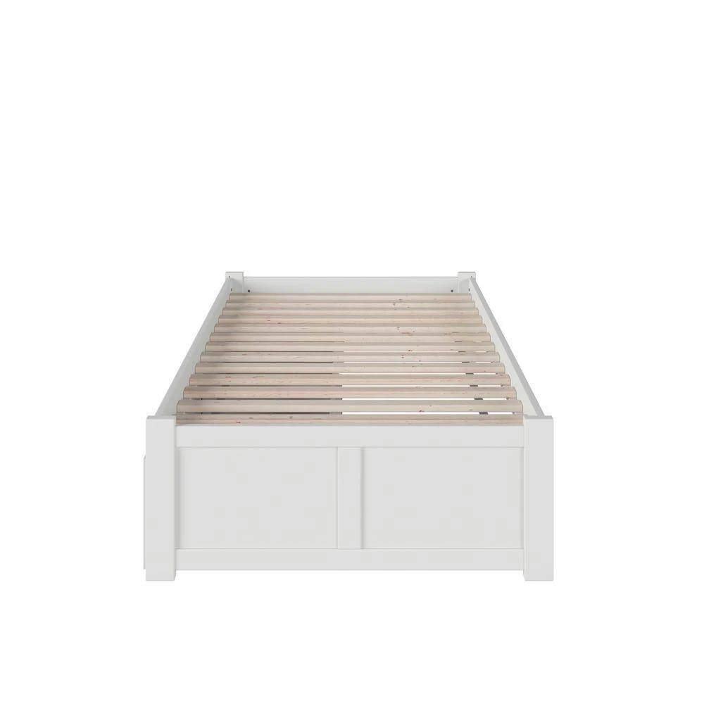 Concord White Twin Platform Bed with Flat Panel Foot Board and 2-Urban Bed Drawers by AFI 6 Concord White Twin Platform Bed with Flat Panel Foot Board and 2-Urban Bed Drawers by AFI - Image 4