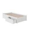 Concord White Twin Platform Bed with Flat Panel Foot Board and 2-Urban Bed Drawers by AFI -Outlet AFI Store white afi platform beds ar8022112 64 1000