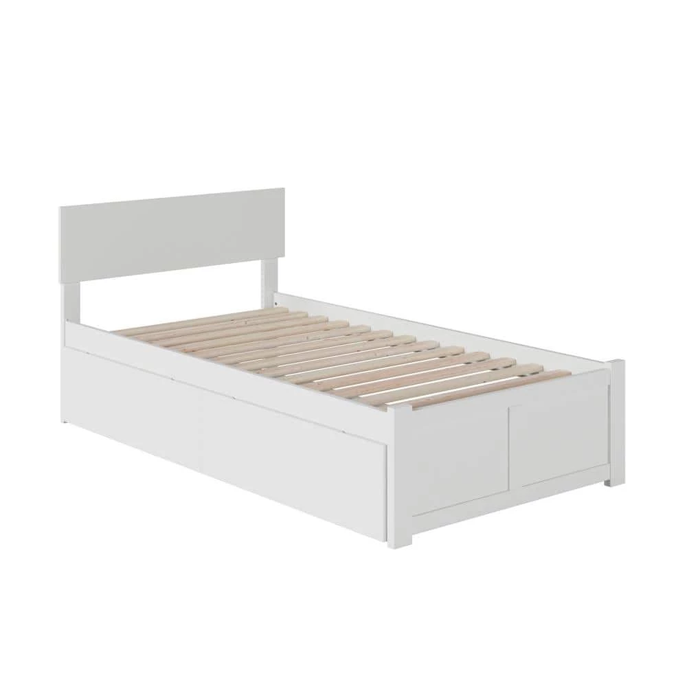 Orlando White Twin XL Platform Bed with Flat Panel Foot Board and 2 Urban Bed Drawers by AFI 7 Orlando White Twin XL Platform Bed with Flat Panel Foot Board and 2 Urban Bed Drawers by AFI - Image 5