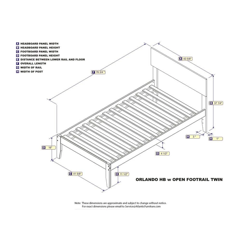 Orlando White Twin Platform Bed with Open Foot Board by AFI 11 Orlando White Twin Platform Bed with Open Foot Board by AFI - Image 9