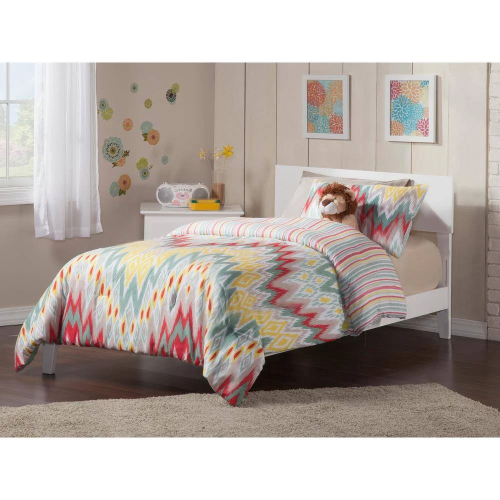 Orlando White Twin Platform Bed with Open Foot Board by AFI 4 Orlando White Twin Platform Bed with Open Foot Board by AFI - Image 2