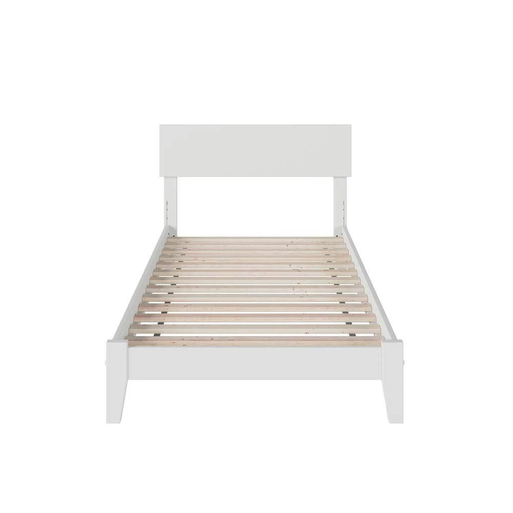 Orlando White Twin Platform Bed with Open Foot Board by AFI 10 Orlando White Twin Platform Bed with Open Foot Board by AFI - Image 8
