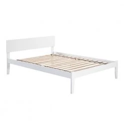 Orlando White Queen Platform Bed with Open Foot Board by AFI -Outlet AFI Store white afi platform beds ar8141002 40 1000