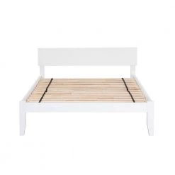 Orlando White Queen Platform Bed with Open Foot Board by AFI -Outlet AFI Store white afi platform beds ar8141002 4f 1000