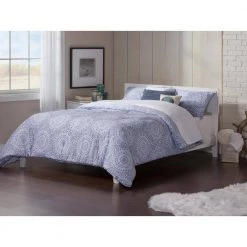 Orlando White Queen Platform Bed with Open Foot Board by AFI -Outlet AFI Store white afi platform beds ar8141002 c3 1000