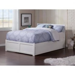 Orlando White Queen Bed with Footboard and Twin Extra Long Trundle by AFI -Outlet AFI Store white afi platform beds ar8142042 31 1000