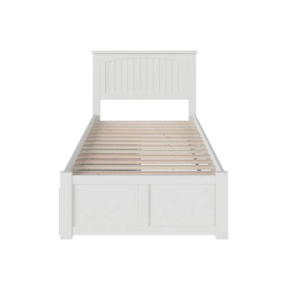 Nantucket White Twin XL Platform Bed with Flat Panel Foot Board and 2-Urban Bed Drawers by AFI 7 Nantucket White Twin XL Platform Bed with Flat Panel Foot Board and 2-Urban Bed Drawers by AFI - Image 5