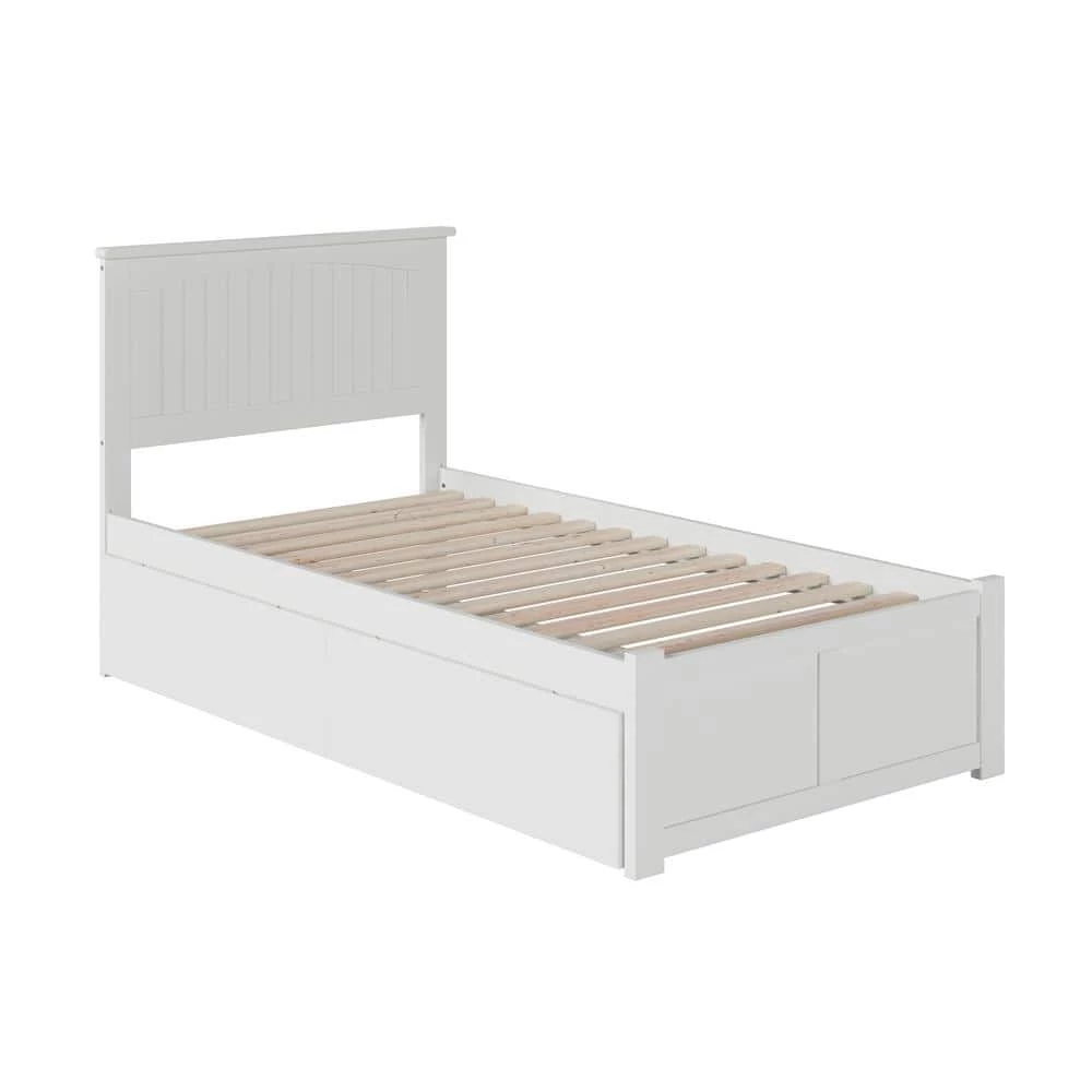 Nantucket White Twin XL Platform Bed with Flat Panel Foot Board and 2-Urban Bed Drawers by AFI 6 Nantucket White Twin XL Platform Bed with Flat Panel Foot Board and 2-Urban Bed Drawers by AFI - Image 4