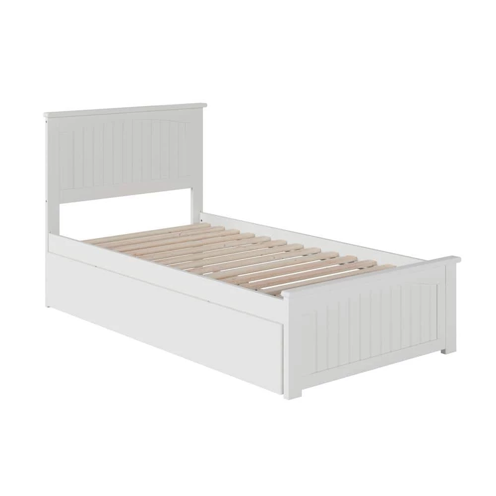 Nantucket White Twin Platform Bed with Matching Foot Board and Twin Size Urban Trundle Bed by AFI 8 Nantucket White Twin Platform Bed with Matching Foot Board and Twin Size Urban Trundle Bed by AFI - Image 6