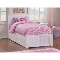 Nantucket White Twin Platform Bed with Matching Foot Board and 2 Urban Bed Drawers by AFI -Outlet AFI Store white afi platform beds ar8226112 31 1000
