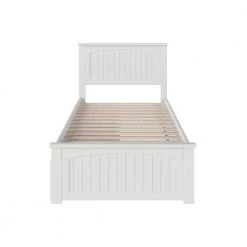 Nantucket White Twin Platform Bed with Matching Foot Board and 2 Urban Bed Drawers by AFI -Outlet AFI Store white afi platform beds ar8226112 4f 1000