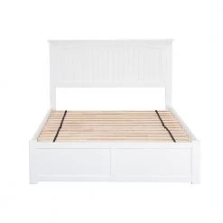 Nantucket Full Platform Bed with Flat Panel Foot Board and 2 Urban Bed Drawers in White by AFI -Outlet AFI Store white afi platform beds ar8232112 fa 1000