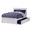 Nantucket White Full Platform Bed with Matching Foot Board and Twin Size Urban Trundle Bed by AFI -Outlet AFI Store white afi platform beds ar8236012 64 1000