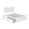 Nantucket Full Platform Bed with Matching Foot Board with Full Size Urban Trundle Bed in White by AFI -Outlet AFI Store white afi platform beds ar8236052 64 1000