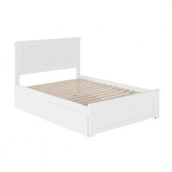 Nantucket Full Platform Bed with Matching Foot Board with Full Size Urban Trundle Bed in White by AFI -Outlet AFI Store white afi platform beds ar8236052 c3 1000