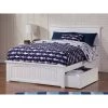 Nantucket White Full Platform Bed with Matching Foot Board and 2 Urban Bed Drawers by AFI -Outlet AFI Store white afi platform beds ar8236112 64 1000