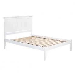 Nantucket Queen Platform Bed with Open Foot Board in White by AFI -Outlet AFI Store white afi platform beds ar8241002 40 1000